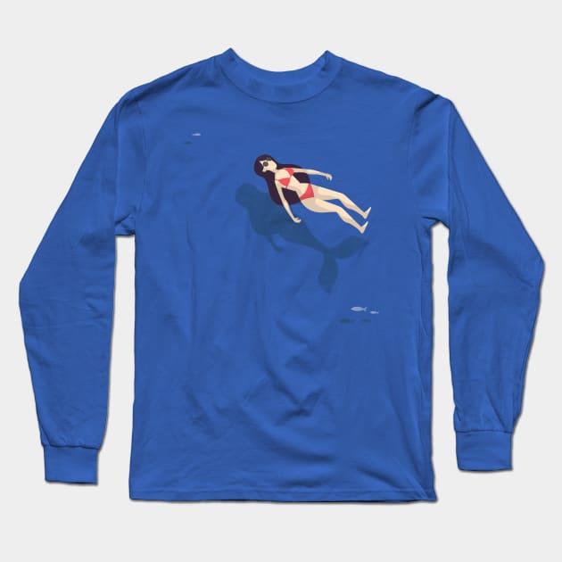 Mermaid Long Sleeve T-Shirt by wharton